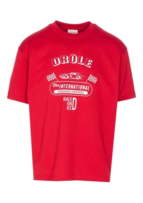 Drôle De Monsieur graphic-print cotton T-shirt - Red