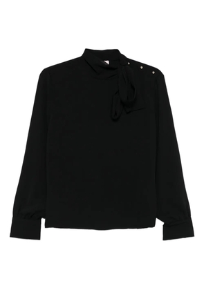 LIU JO high-neck button-detail blouse - Black