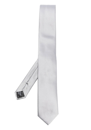 Giorgio Armani pointed-tip silk tie - Grey