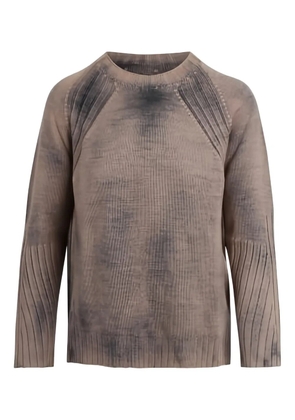 PLOUMANACH ribbed panelled sweater - Grey