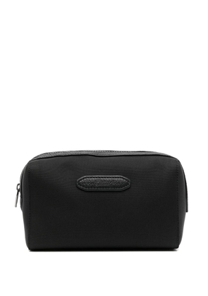 Brioni logo-patch wash bag - Black