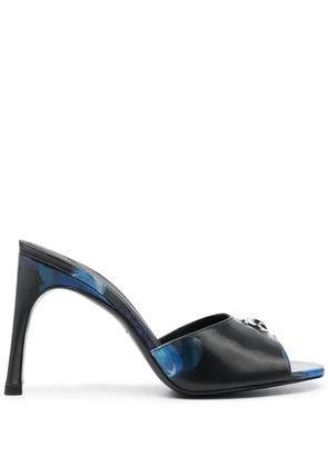 Coperni 100mm logo-plaque sandals - Black