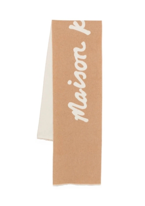Maison Kitsuné Handwriting scarf - Brown