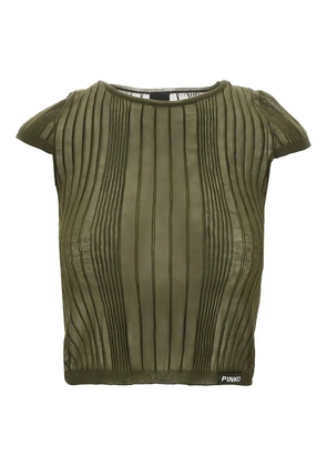 PINKO pleated short-sleeve top - Green