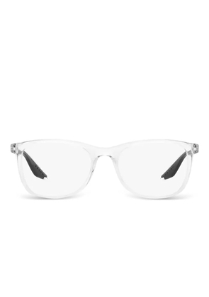 Prada Linea Rossa rectangle frame glasses - White
