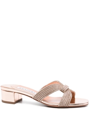Aquazzura 40mm embellished low-heel sandals - Pink