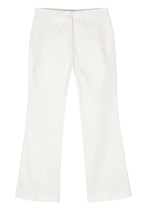Jil Sander mid-rise flared gabardine trousers - White