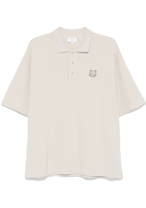 Maison Kitsuné Bold Fox Head-patch polo shirt - Neutrals