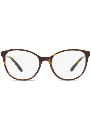 Dolce & Gabbana Eyewear logo-plaque glasses - Brown