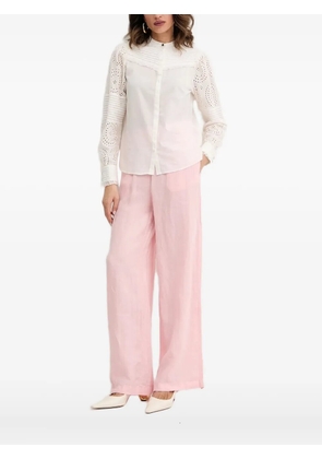 BOSS eyelet-pleated blouse - White