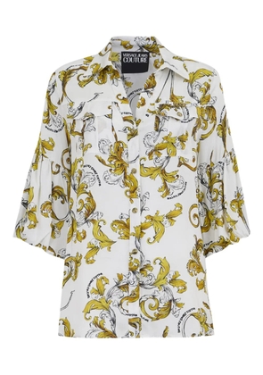 Versace Jeans Couture floral-print button-up shirt - White