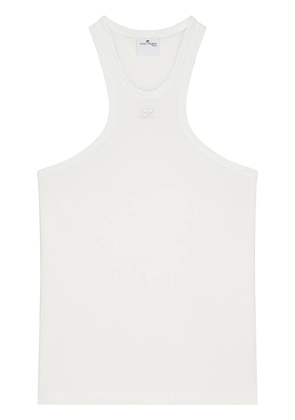 Courrèges scuba-jersey tank top - White