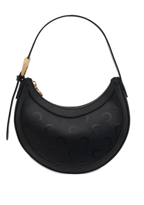 Marine Serre small moon-eclipse print shoulder bag - Black