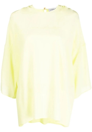 Lanvin draped silk blouse - Green