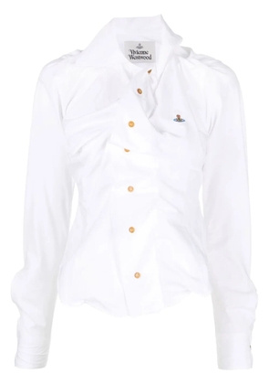 Vivienne Westwood Orb-logo long-sleeve shirt - White