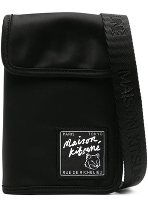 Maison Kitsuné The Traveller bi-fold neck bag - Black