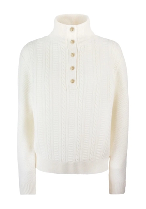 A.P.C. Thea cable-knit button sweater - White