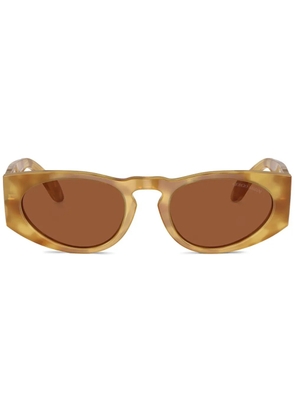 Giorgio Armani geometric-frame sunglasses - Yellow