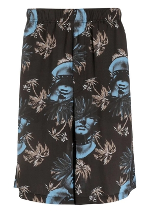 Undercover graphic-print bermuda shorts - Black
