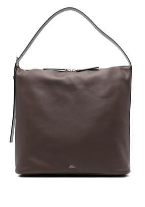 A.P.C. Vera leather tote bag - Brown