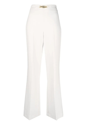 TWINSET Oval-T chain flared trousers - White