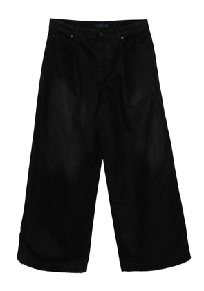 Juun.J pleated cotton trousers - Black