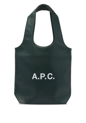 A.P.C. Ninon logo-print tote bag - Green