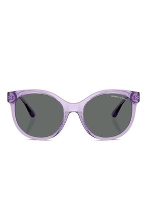 Armani Exchange oval-frame sunglasses - Purple