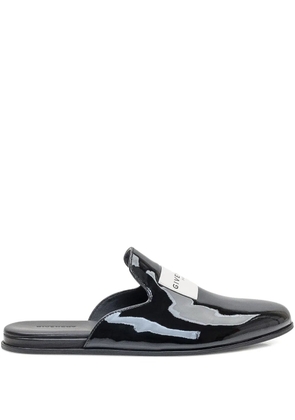 Givenchy patent leather logo-plaque slippers - Black