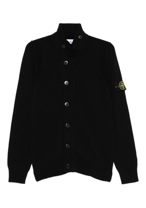 Stone Island high-neck buttoned cardigan - Black