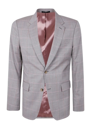 Paul Smith checked-pattern single-breasted blazer - Grey