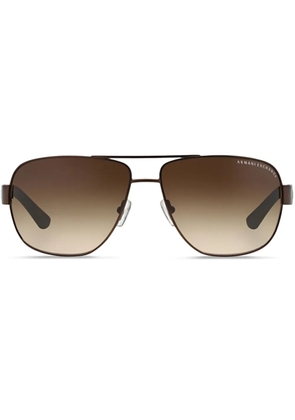 Armani Exchange navigator-frame sunglasses - Brown