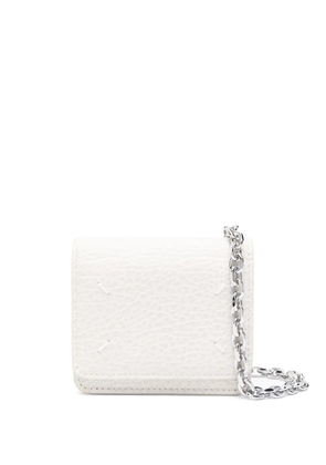 Maison Margiela Four Stitches leather chain wallet - Neutrals