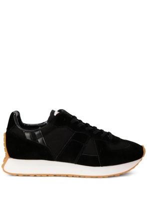 Comme Des Garçons logo-patch lace-up trainers - Black