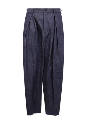 Comme des Garçons Homme Plus pleat-detail trousers - Blue