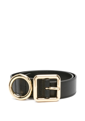 Jacquemus double-buckle leather belt - Black