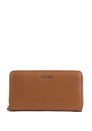 Coccinelle zip-around leather wallet - Brown