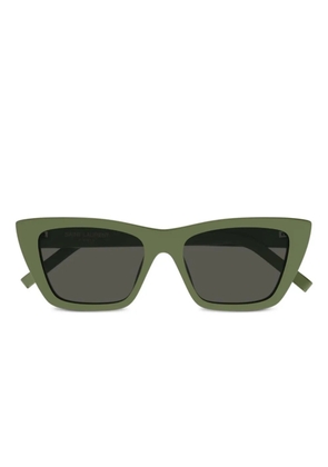 Saint Laurent Eyewear geometric-frame sunglasses - Green