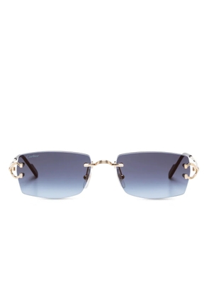 Cartier Eyewear rectangle-frame sunglasses - Gold