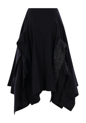 Yohji Yamamoto ruffled panelled skirt - Black