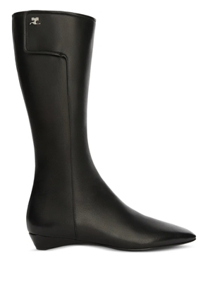 Courrèges logo-plaque boots - Black