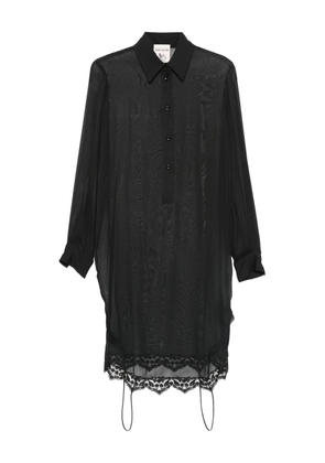 Semicouture lace trim shirt - Black