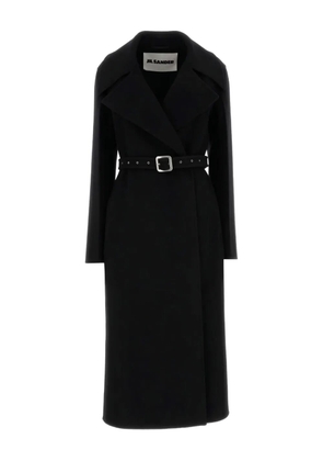 Jil Sander belted-wool coat - Black