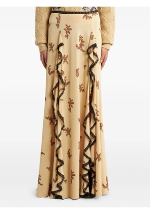 ETRO floral-print maxi skirt - Neutrals