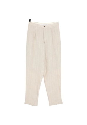 Giorgio Armani striped linen trousers - Neutrals