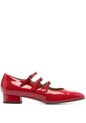 Carel Paris buckled patent leather pumps - Red