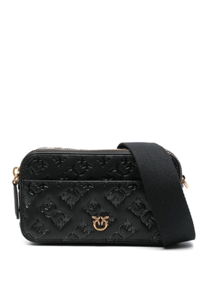 PINKO mini logo-debossed cross body bag - Black
