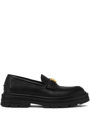 Versace Medusa-plaque platform loafers - Black