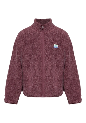 American Vintage Hoktown teddy zip-up jacket - Red