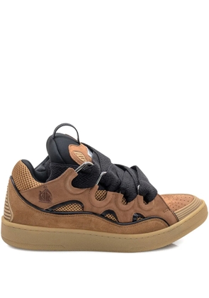 Lanvin curb lace-up sneakers - Brown